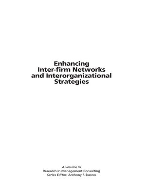 cover image of Enhancing Inter-Firm Networks and Interorganizational Strategies